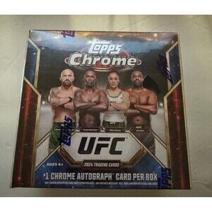 UFC 2024 Topps Chrome Sealed Mega Box 1 Autograph Per Box